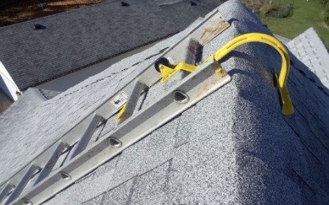 Roof ladder hooks
